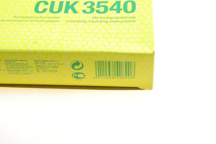 CUK 3540 MANN-FILTER Фільтр салону MB Vito 639 2003- (вугільний) CUK 3540 фото