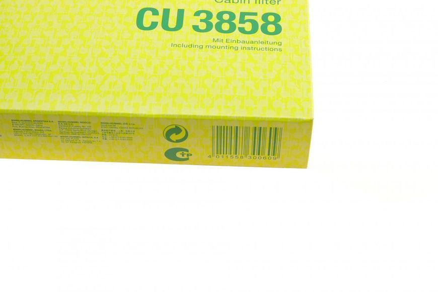 CU 3858 MANN-FILTER Фільтр салону MB Sprinter 901-904 / VW LT 1995-2006 CU 3858 фото