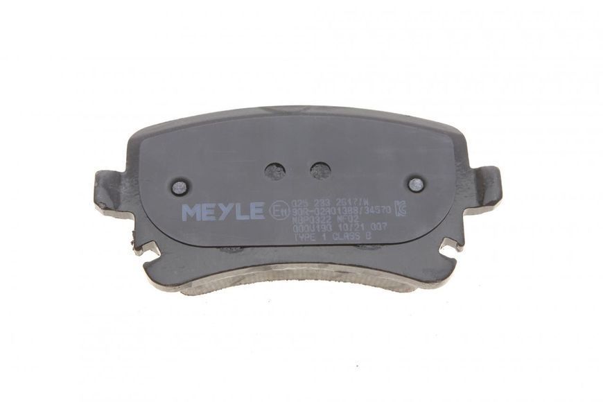 025 233 2617/W MEYLE Колодки гальмівні задні VW T5 1.9 - 2.0 - 2.5 TDI (з датчиками) 025 233 2617/W фото