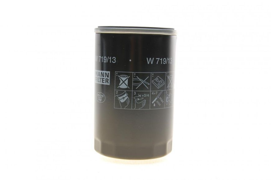 W 719/13 MANN-FILTER Фільтр масляний MB W124/W201 (OM 102 - 103) W 719/13 фото