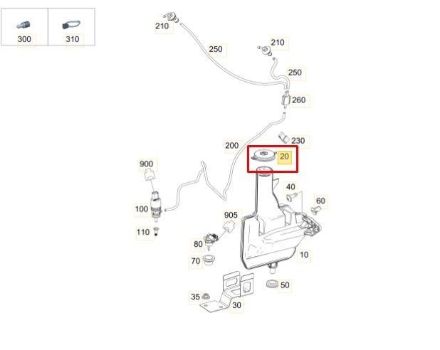 A 910 869 29 00 MERCEDES-BENZ Кришка бачка омивача MB Sprinter 907-910 A 910 869 29 00 фото