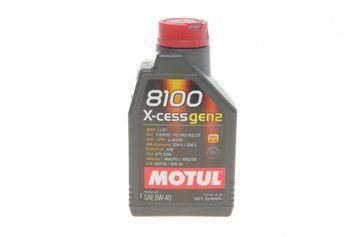368201 MOTUL Оливамоторна MB Sprinter 906/VW Crafter/T5 5W40 X-cess 8100 (MB 229.5/VW 502.00/505.00) 1 л. 368201 фото