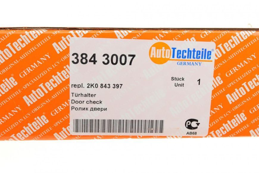 384 3007 AUTO TECHTEILE Ролик бічних дверей VW Caddy III 2004- (нижній) L 384 3007 фото