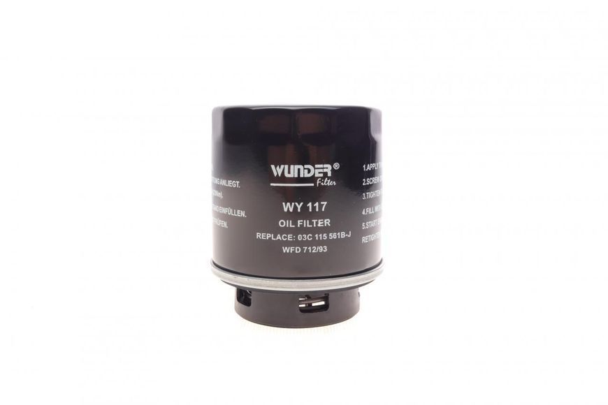 WY 117 WUNDER FILTER Фільтр масляний VW Caddy III / Touran / Golf VI / 1.2 - 1.4 TSI 2006- WY 117 фото