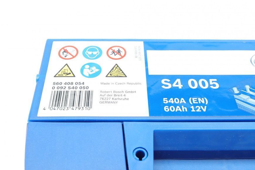 0 092 S40 050 BOSCH Акумулятор 60 Ah / 540A 0 092 S40 050 фото