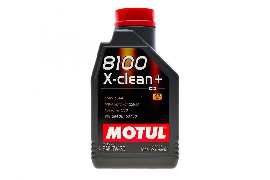 854711 MOTUL Олива моторна MB Sprinter 906/VW Crafter/T5 5W30 X-clean+ 8100 (MB 229.51/VW 504.00/507.00) 1 л. 854711 фото