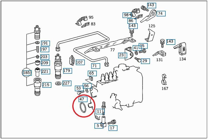 A 012 997 83 48 MERCEDES-BENZ Гумка паливного насоса MB Sprinter 901 - 904 TDI (OM 602) A 012 997 83 48 фото