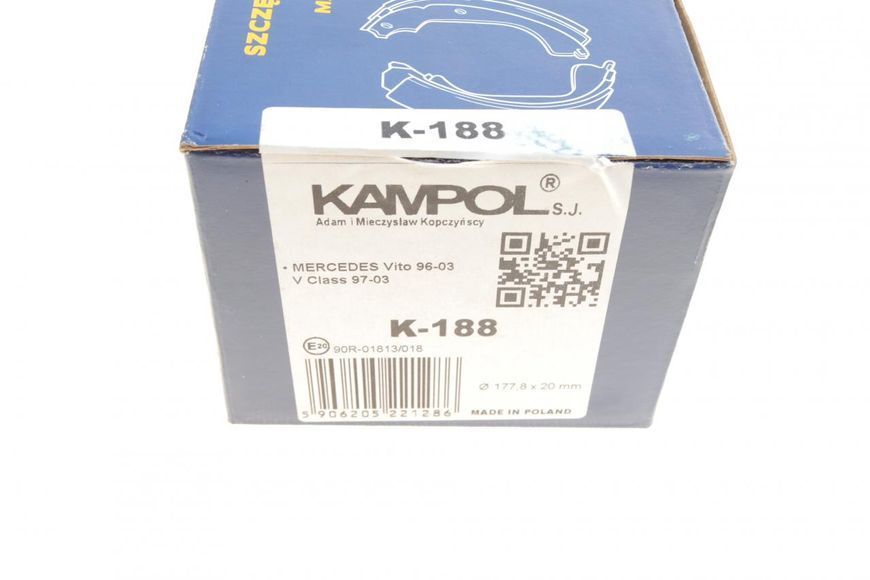 K-188 KAMPOL Колодки ручника MB Vito 638 K-188 фото