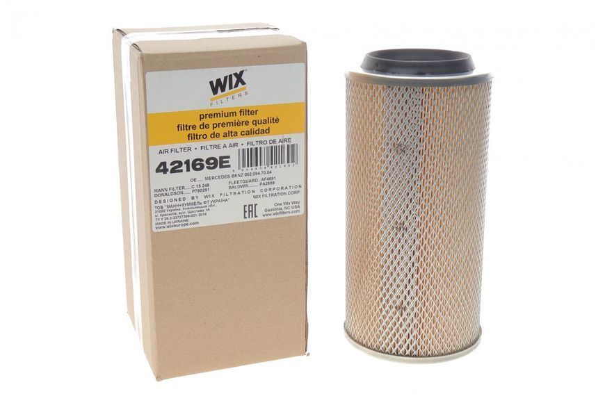 WX 42169E WIX FILTERS Фільтр повітряний MB 208-310-410 (без корпусу) WX 42169E фото