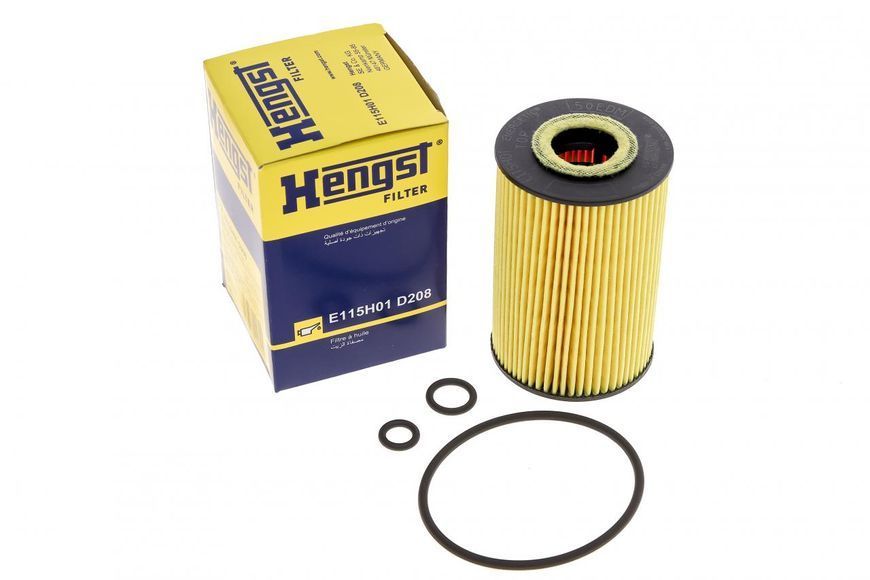 E115H01 D208 HENGST FILTER Фільтр масляний VW Crafter / T5 2.0 TDI / Caddy III 1.6 - 2.0 TDI 2010- E115H01 D208 фото